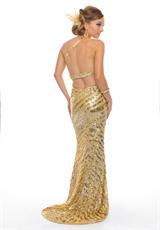 2012 Precious Formals Prom Dresses P8840.  Available in Gold, Royal/Black